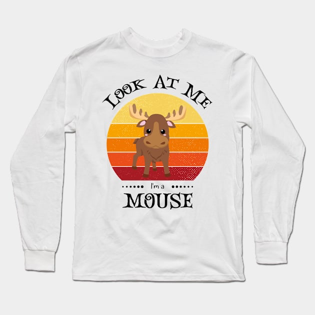 Funny Halloween Retro Vintage Mouse Long Sleeve T-Shirt by Art master